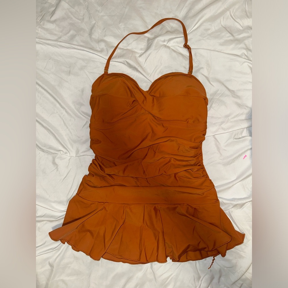 One piece bathing suit.